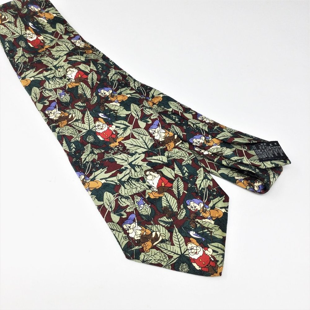 Vintage Disney Tie Snow White 7 Dwarves Silk